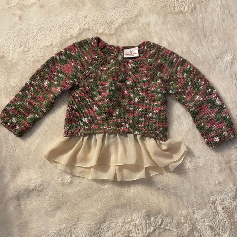 Hanna Andersson multicolored fall sweater size 80 (12 months).